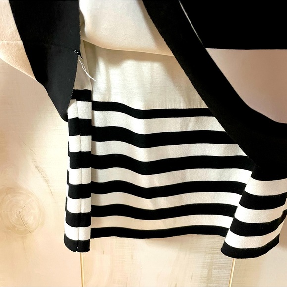 Bailey 44 Black And White Striped Tank Top With Striped Underlayer Sz M - Picture 5 of 5